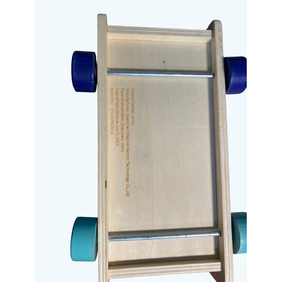 Wooden Ice Cream Pull Along Truck Toy With Magnetic Building Ice Cream Blocks - Picture 3 of 16